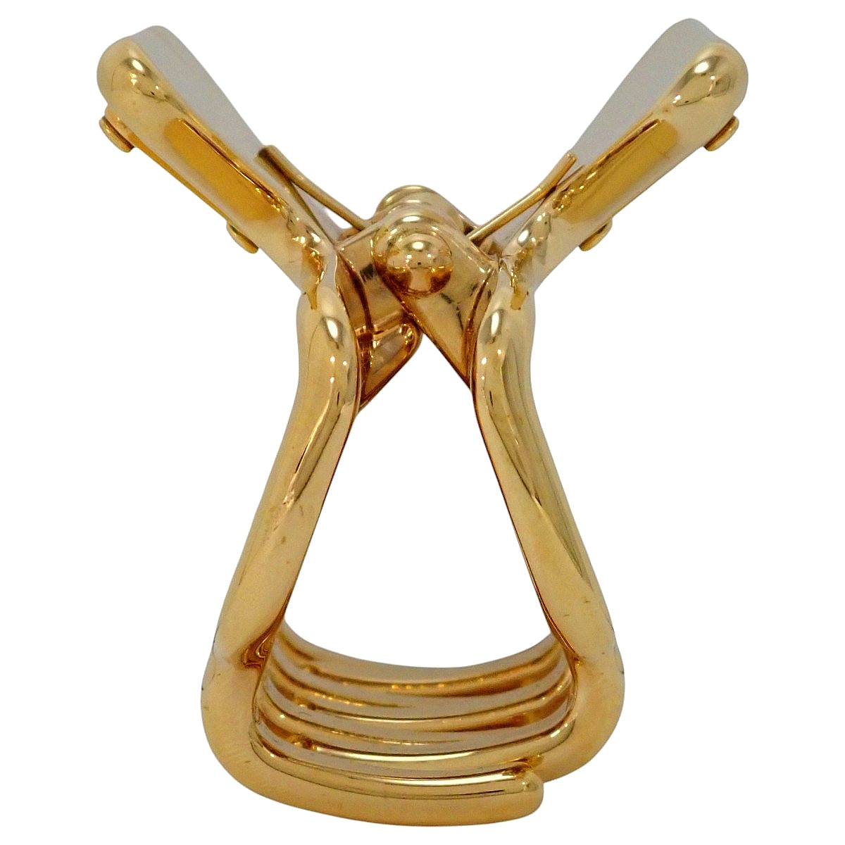 Metal Hair Clip Triangle Logo Metal (GP)