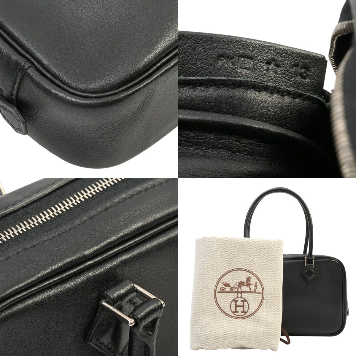 プリュムエラン22 スイフト パラジウム金具 ブラック シルバー金具 SQUARE P刻印