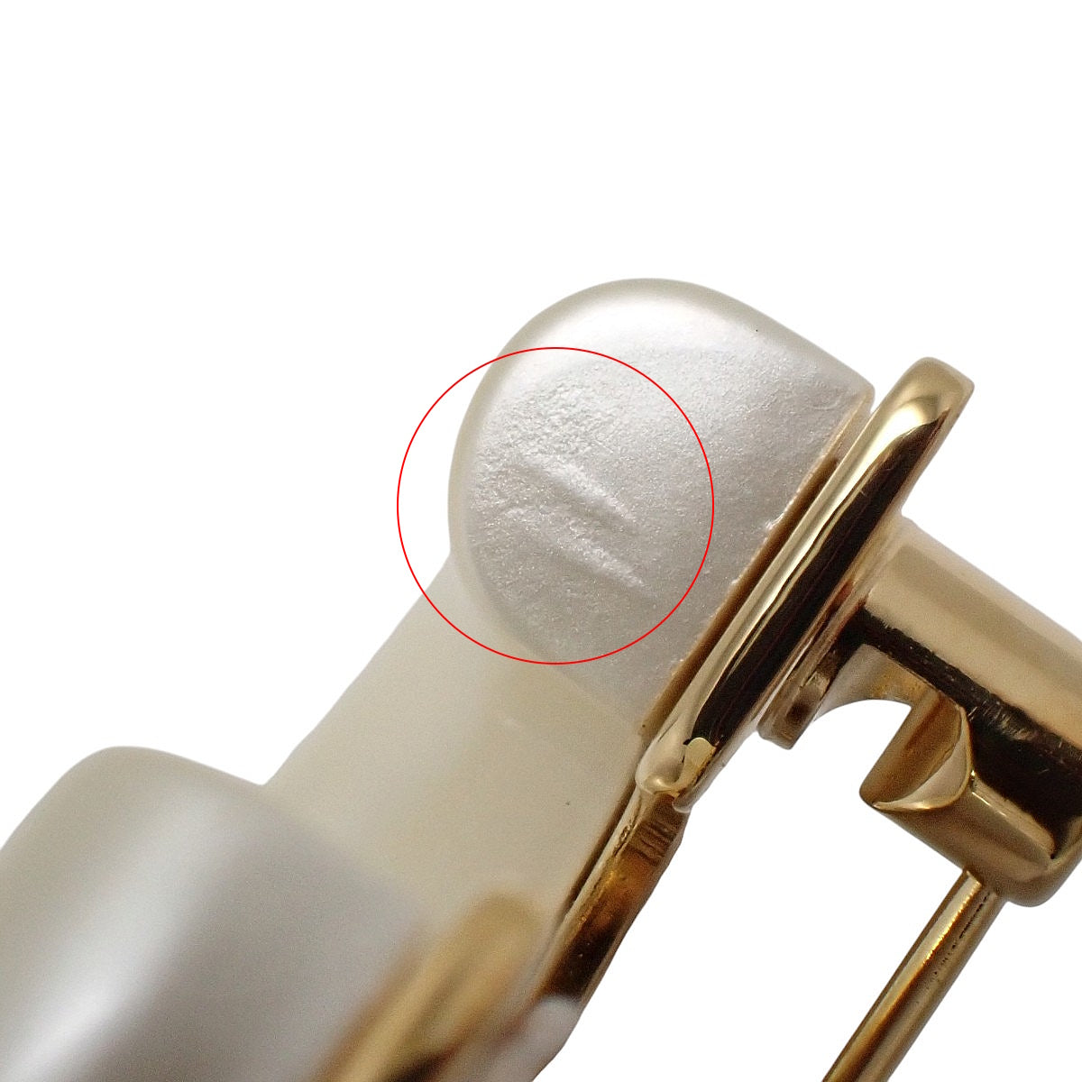 ココマーク ターンロック ブローチ メタル(GP) フェイクパール