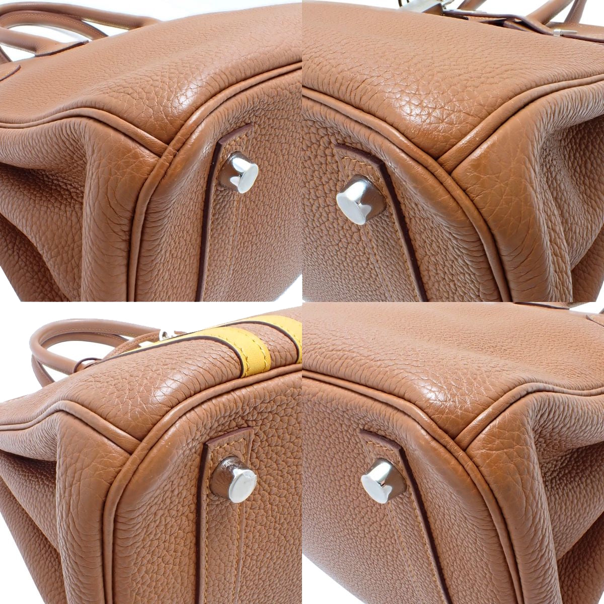 Birkin 30 Officer Togo Voie Swift Palladium Hardware Gold Jaune Ambre Silver Hardware C Stamp