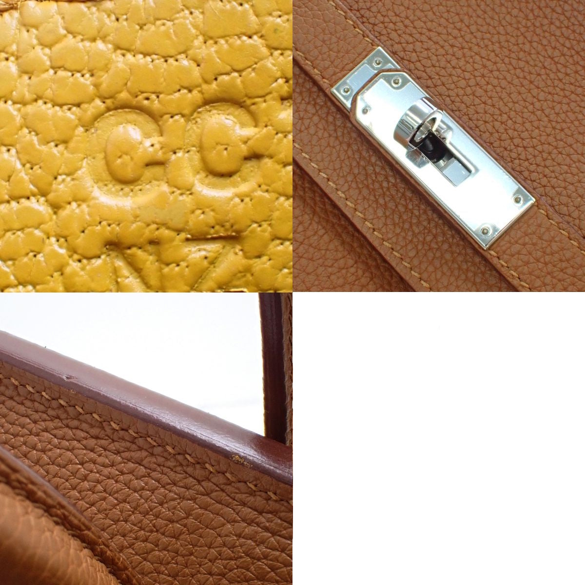 Birkin 30 Officer Togo Voie Swift Palladium Hardware Gold Jaune Ambre Silver Hardware C Stamp