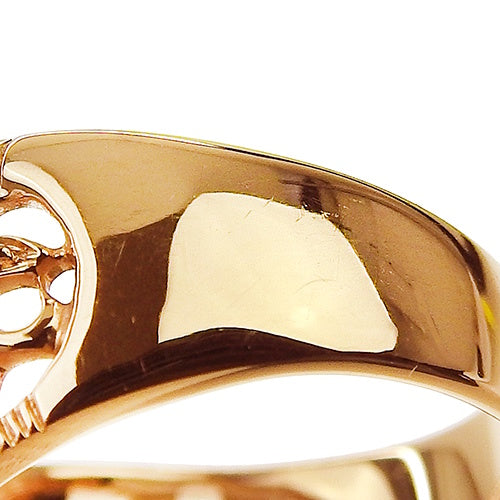 Diamond Leaf Motif Ring D0.25 K18 Pink Gold PG