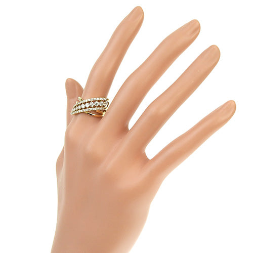 Diamond Line Ring D0.70,0.40 K18 Yellow Gold YG