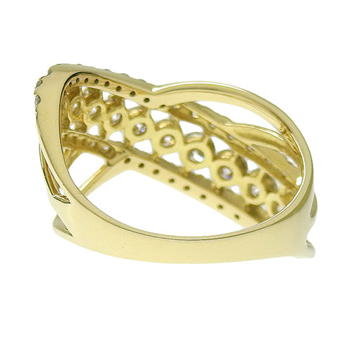 Diamond Line Ring D0.70,0.40 K18 Yellow Gold YG