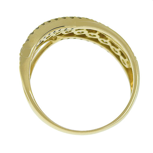 Diamond Line Ring D0.70,0.40 K18 Yellow Gold YG