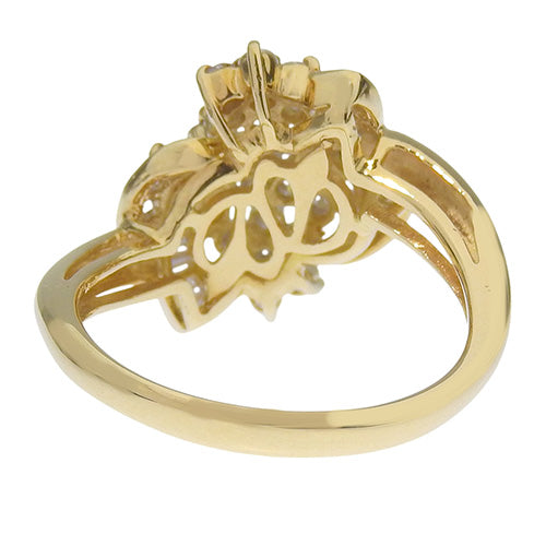 Diamond Flower Ring D1.00 K18 Yellow Gold YG