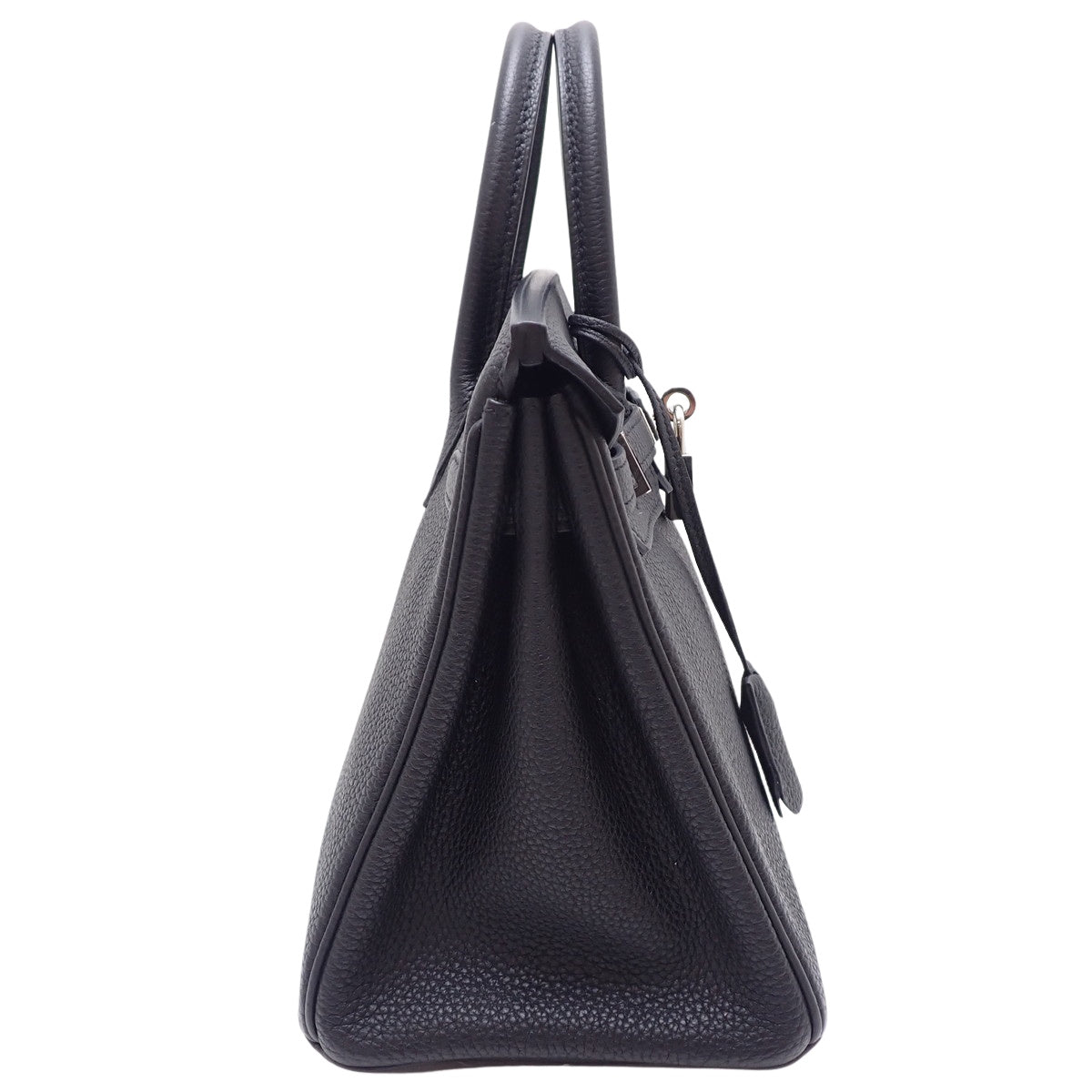 Birkin 25 Togo 黑色包身,银色五金配件,A 印章