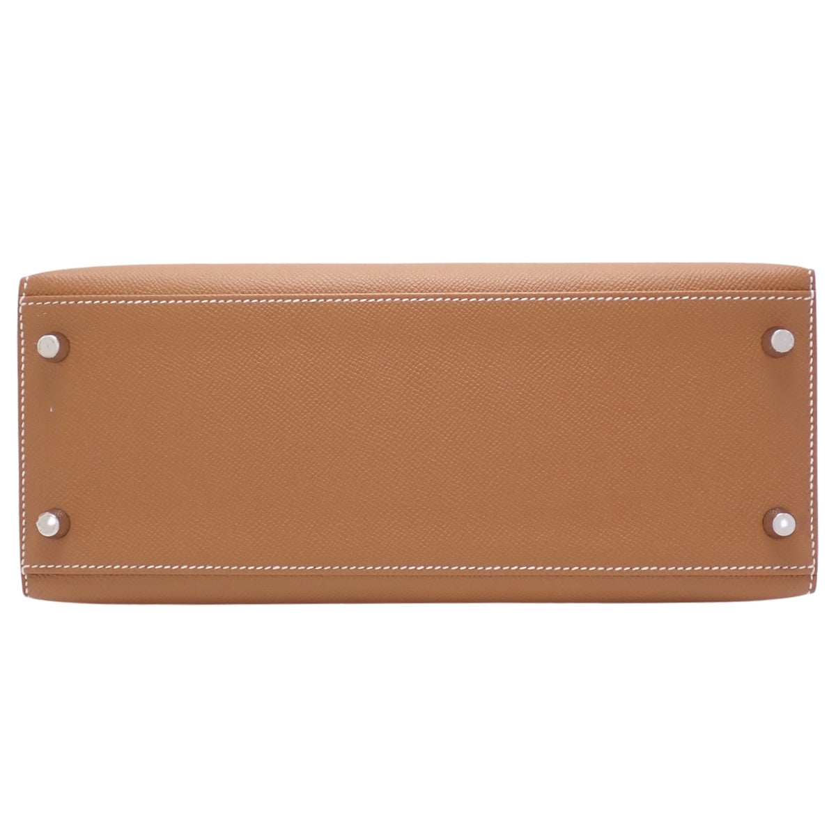 Kelly 28 (Exterior Stitched) Voie Epsom Leather, Palladium Hardware (Gold or Silver Hardware), U Stamp