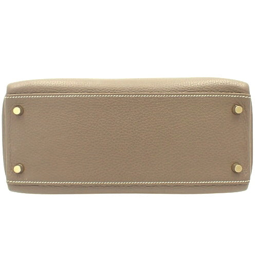Kelly 28 (inside stitching) Taurillon Clemence Etoupe/Etoupe A stamp