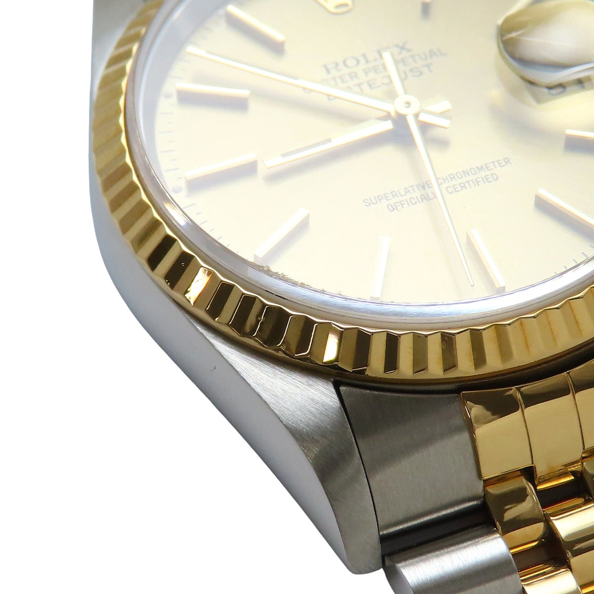 16233 Datejust YG/SS W 系列(1994-1995)自动,1996 年 1 月购买,香槟金