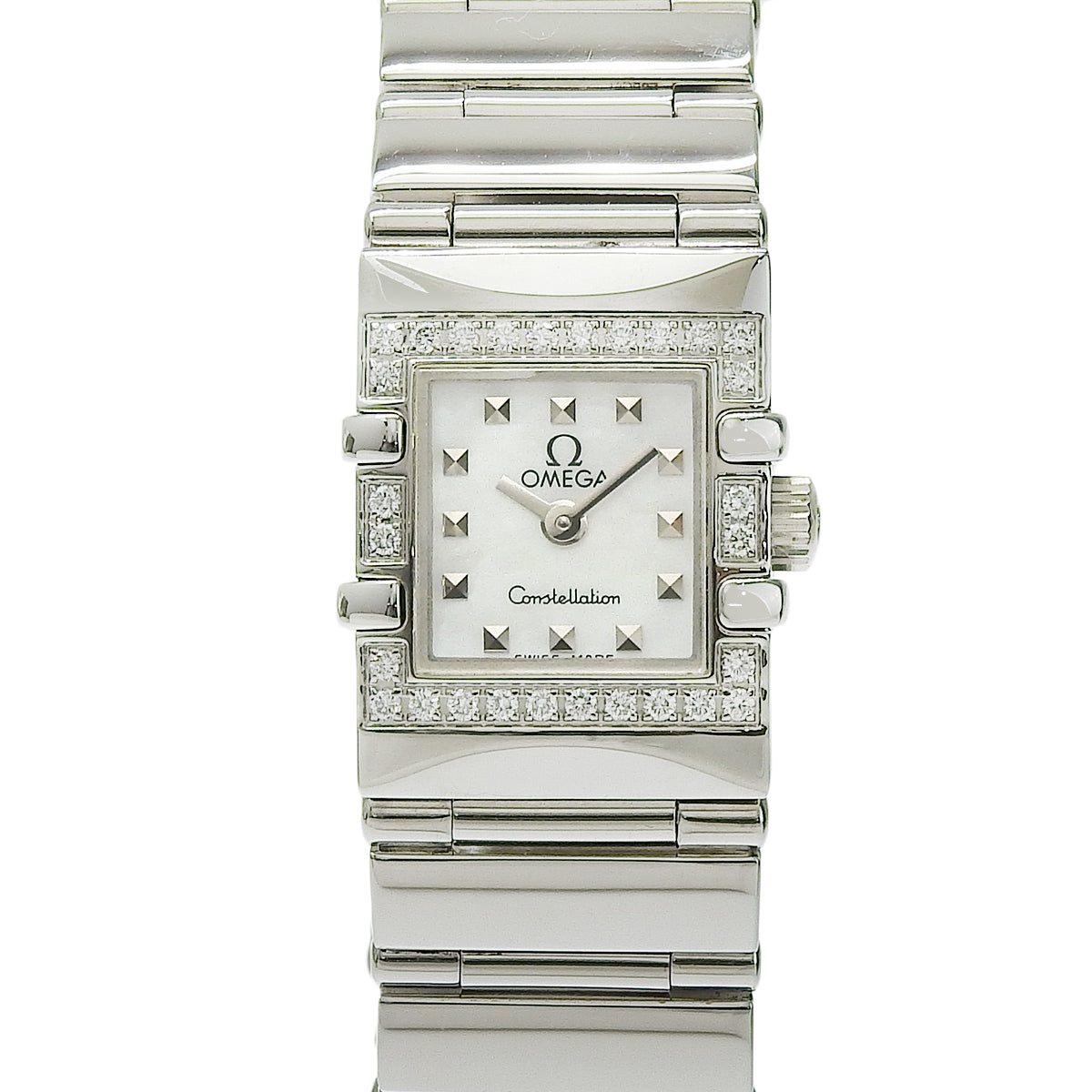 Constellation Cale 1535.71 SS Shell Dial Bezel Diamond Quartz Women's