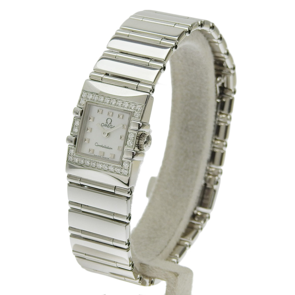 Constellation Cale 1535.71 SS Shell Dial Bezel Diamond Quartz Women's