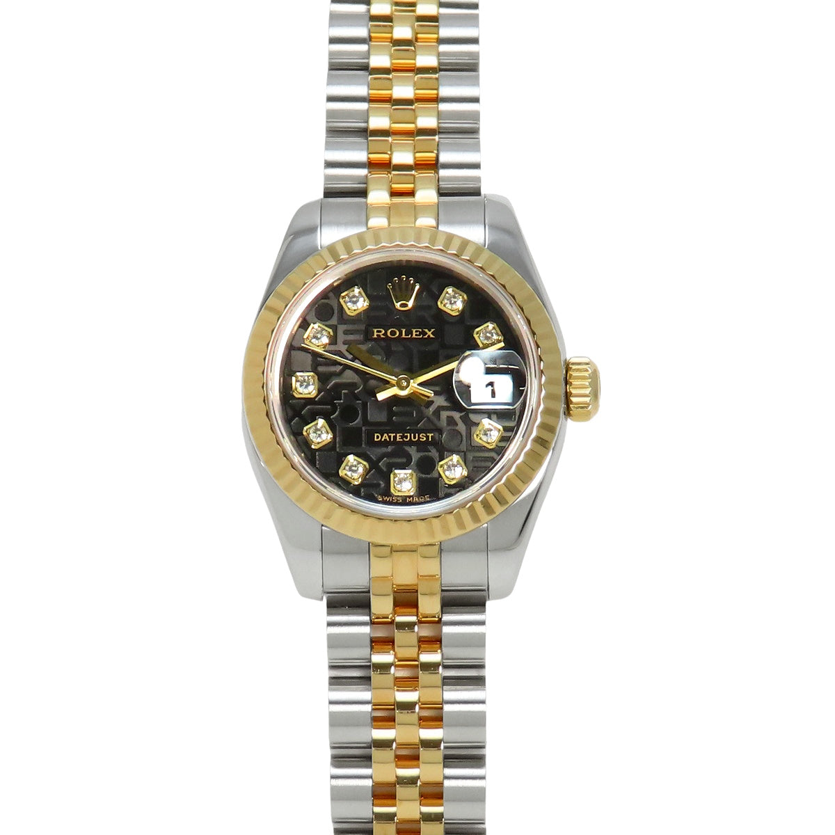 179173G 日志型腕表 YG/SS D字头 自动上链 黑色电脑纹表盘 10PD