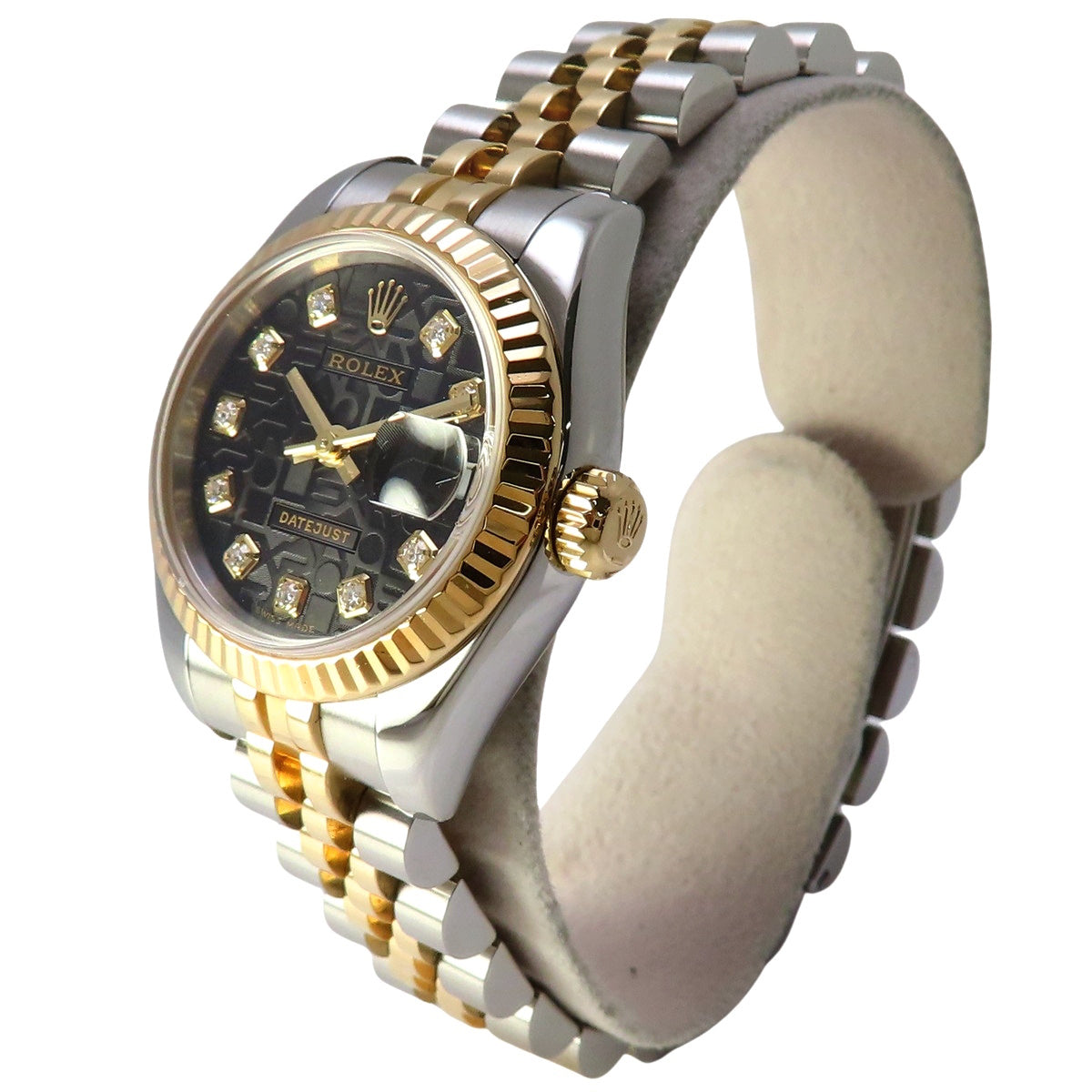 179173G 日志型腕表 YG/SS D字头 自动上链 黑色电脑纹表盘 10PD