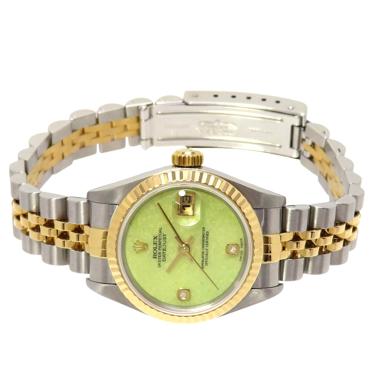 デイトジャスト 2PD 79173 2BR YG/SS P番 グリーンジェダイト文字盤 自動巻き レディース