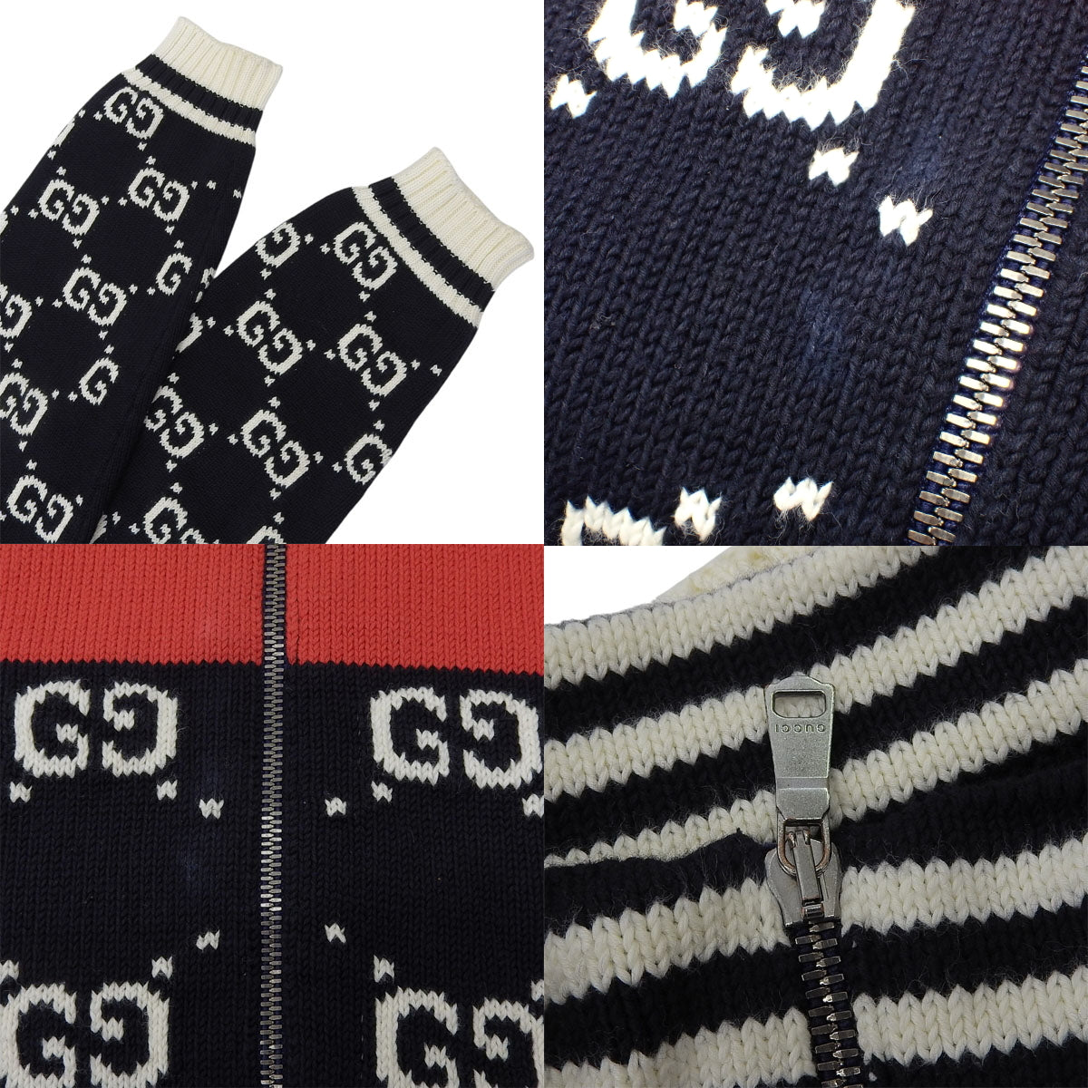 ニットジャケット XL GG柄 ボーダー アウター アパレル