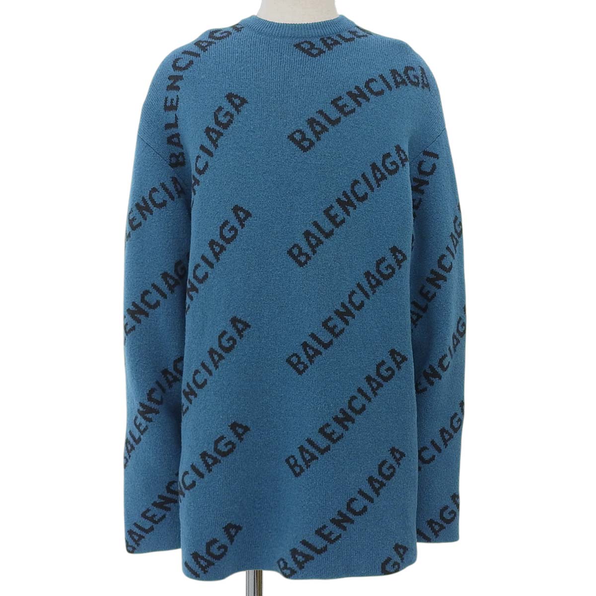 Logo Oversized Knit Top, 2021, XS, All-Over Print