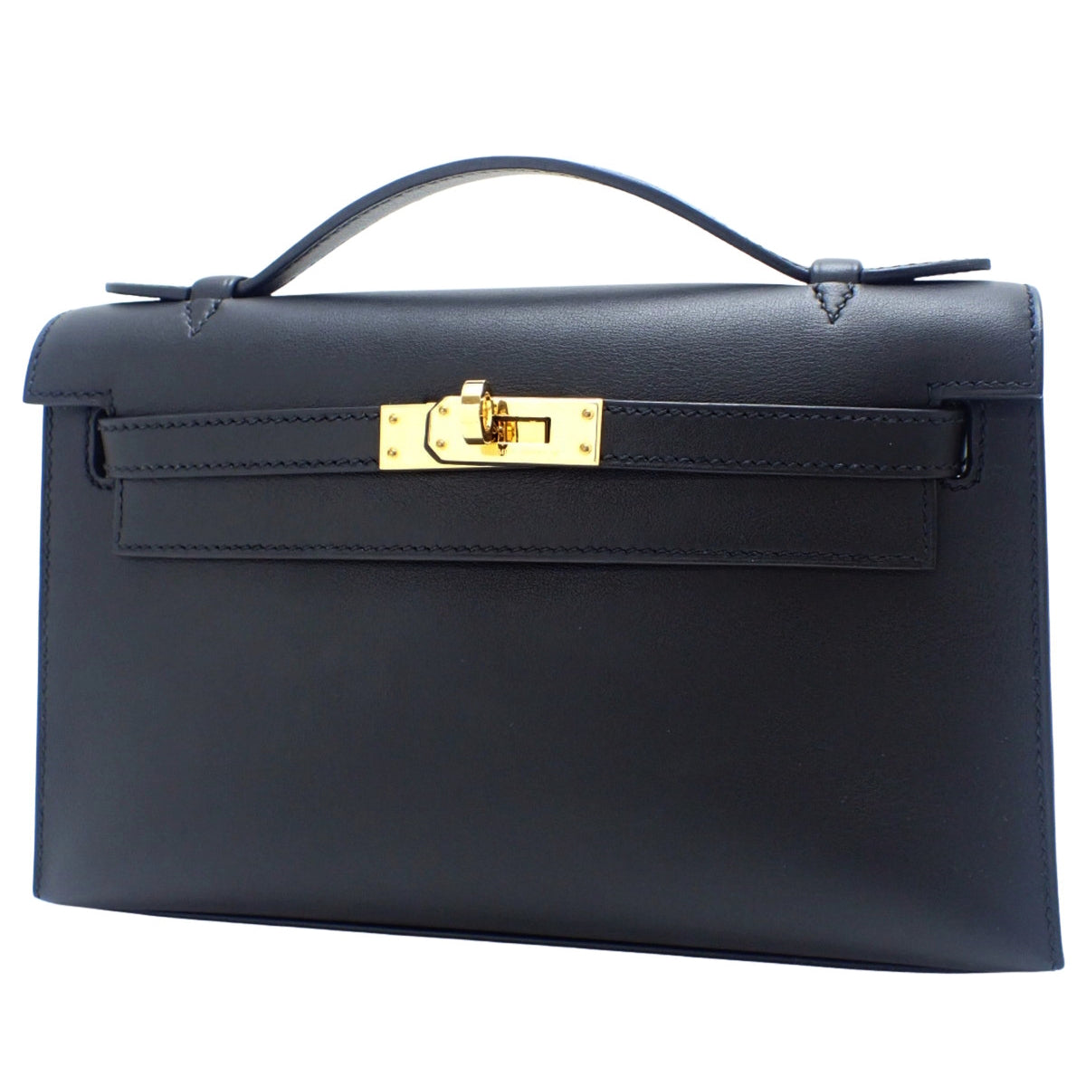 ポシェットケリー スイフト ブラック ゴールド金具 Y刻印