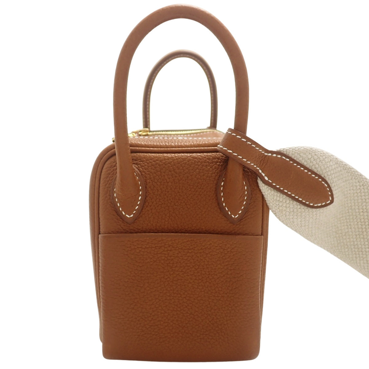 Hermès Rindymini Barenia Fawn Gold Hardware W Engraved