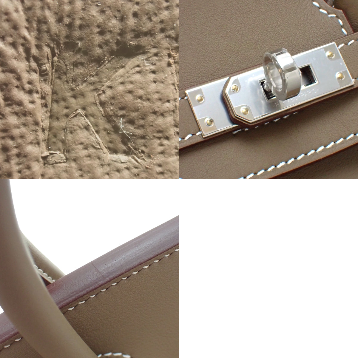 【新品】Birkin 25 Swift 钯金扣件 象灰色/灰褐色 银色扣件 K刻印