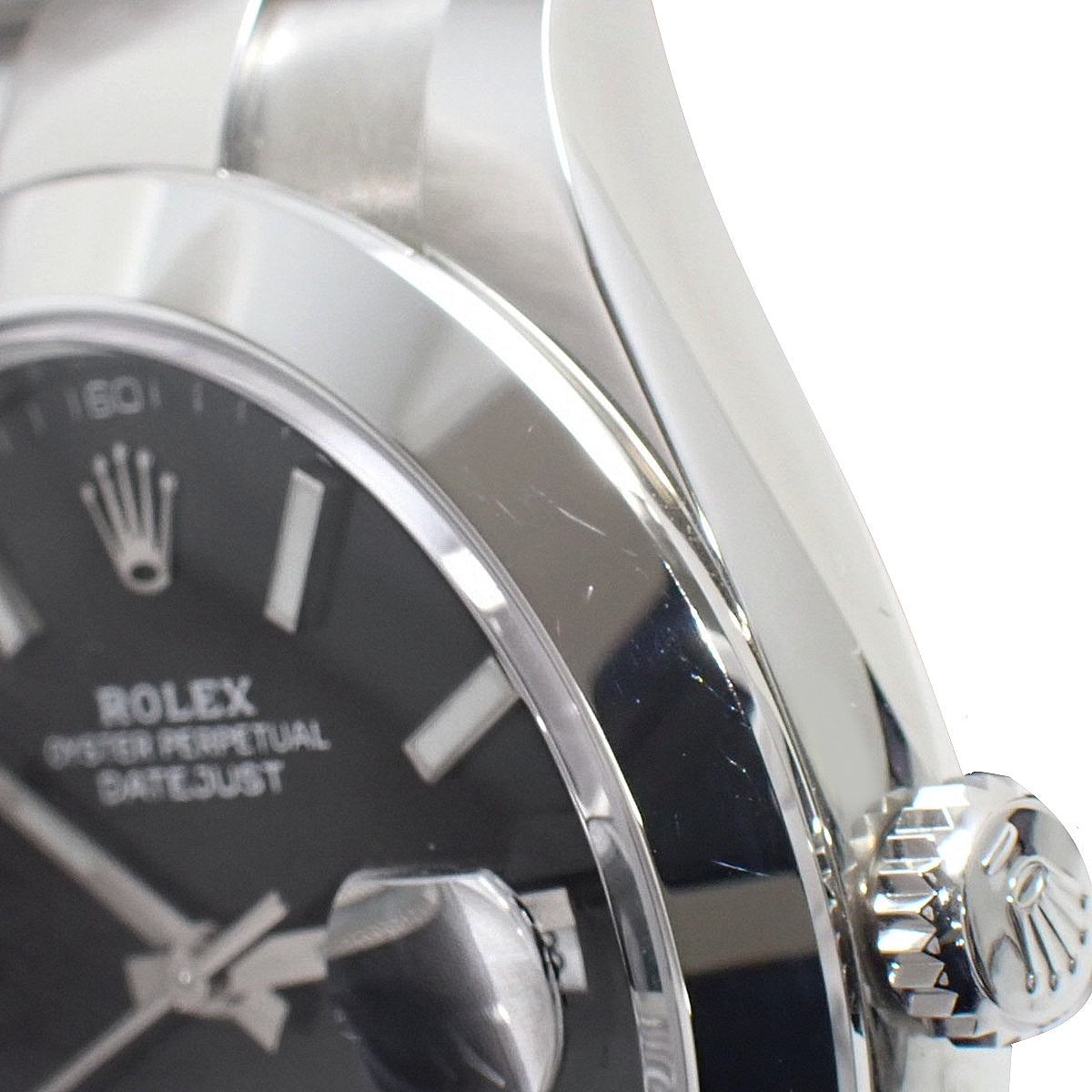 126300 Datejust 41 SS, random serial number, automatic winding, black dial.