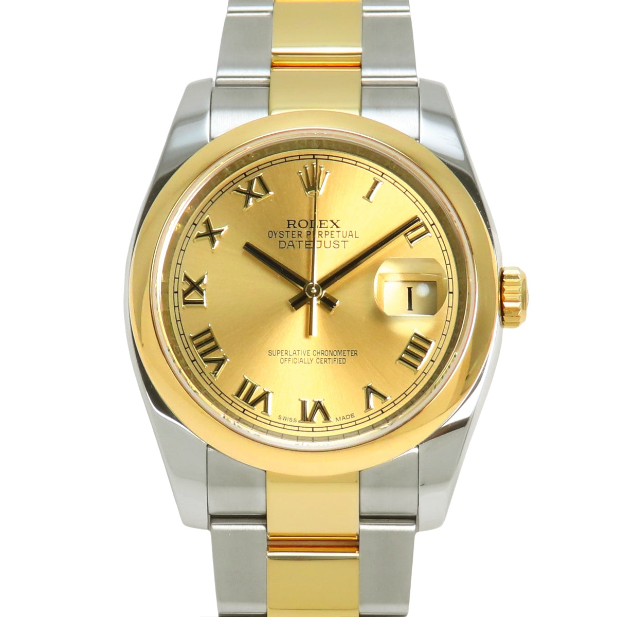 【含保修】116203 Datejust YG/SS 随机编号自动香槟金腕表