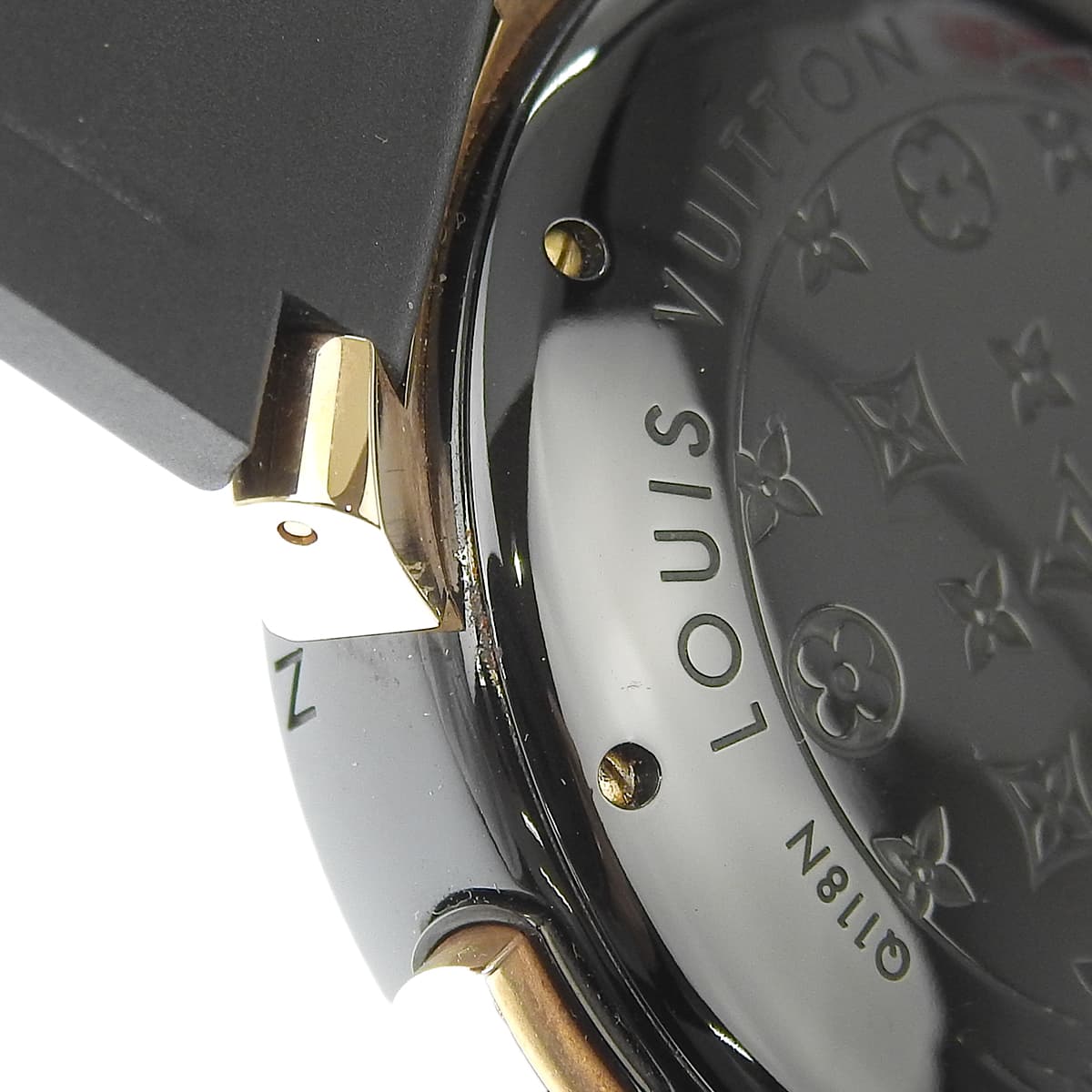 タンブール イン ブラック ラウンド Q118N PG/SS/ラバー ブラック クオーツ メンズ