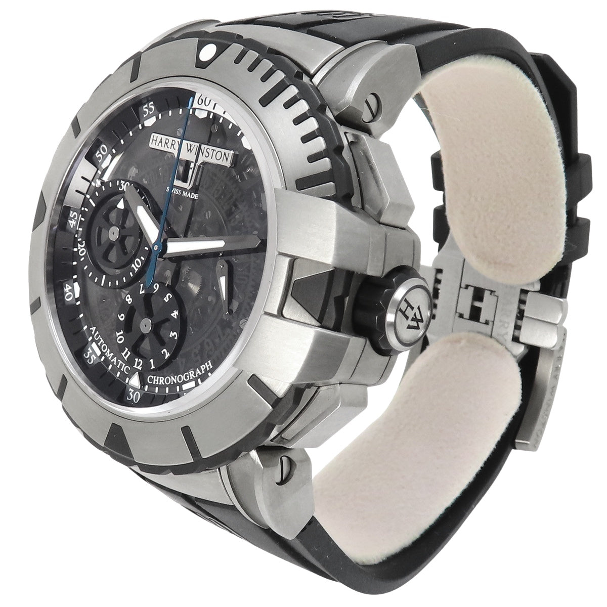 OCSACH44ZZ001 海洋计时腕表 锆金属/橡胶 自动上链 黑色