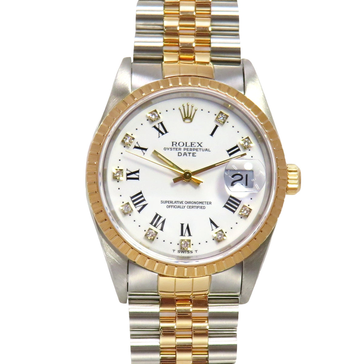Oyster Perpetual Date 15233G YG/SS N series, Automatic winding