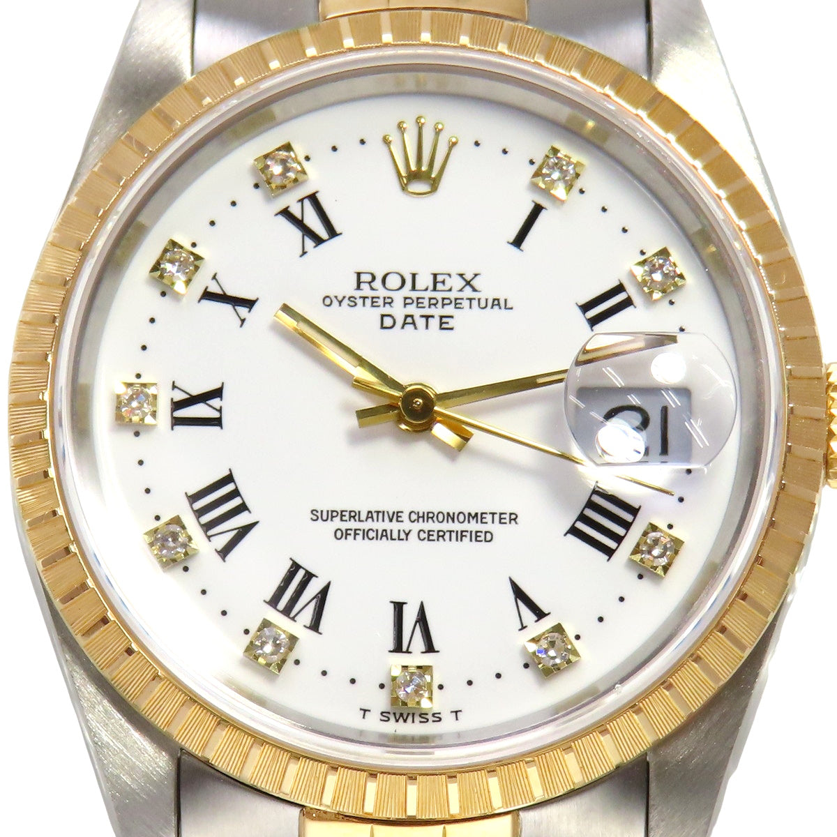 Oyster Perpetual Date 15233G YG/SS N series, Automatic winding