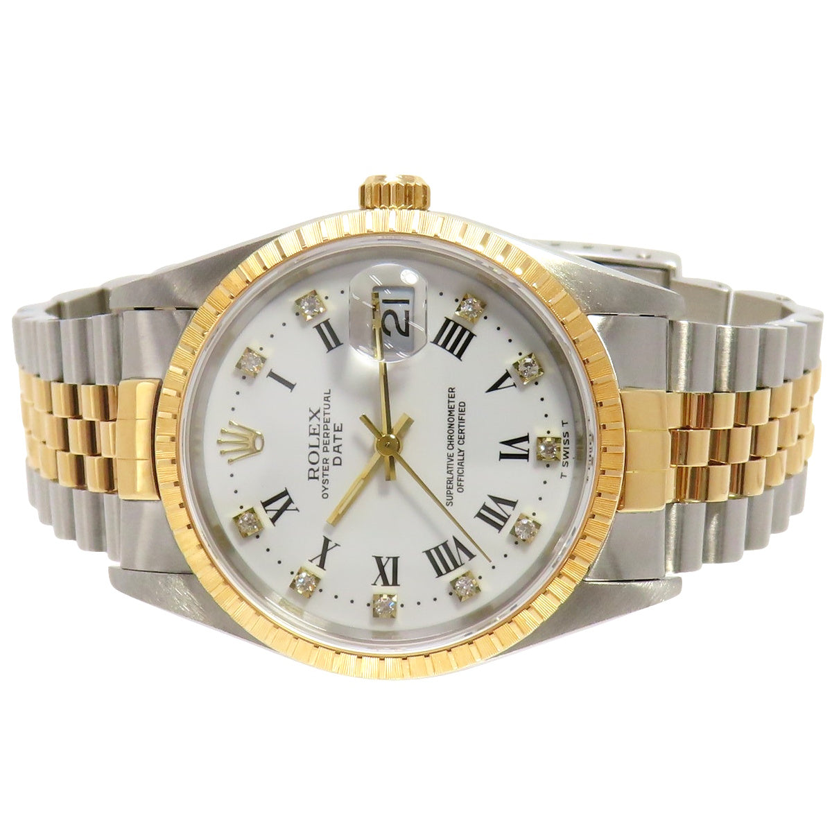 蚝式恒动日历型腕表 15233G 黄金/精钢 N 字编号 自动上链