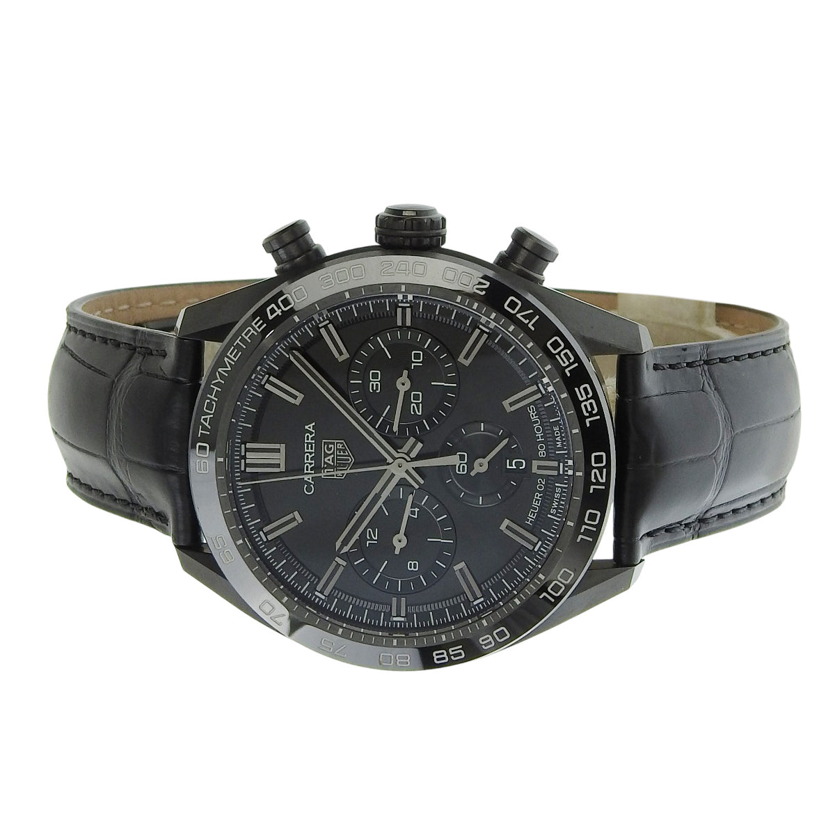 カレラ キャリバー ホイヤー CBN2A1G.FC6501 SS/CE ブラック 自動巻き メンズ