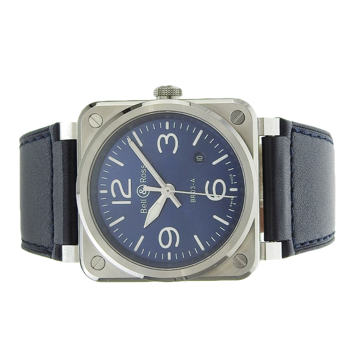 BR-03 ブルースティール BR03A-BLU-ST/SCA SS/革 ブルー 自動巻き メンズ