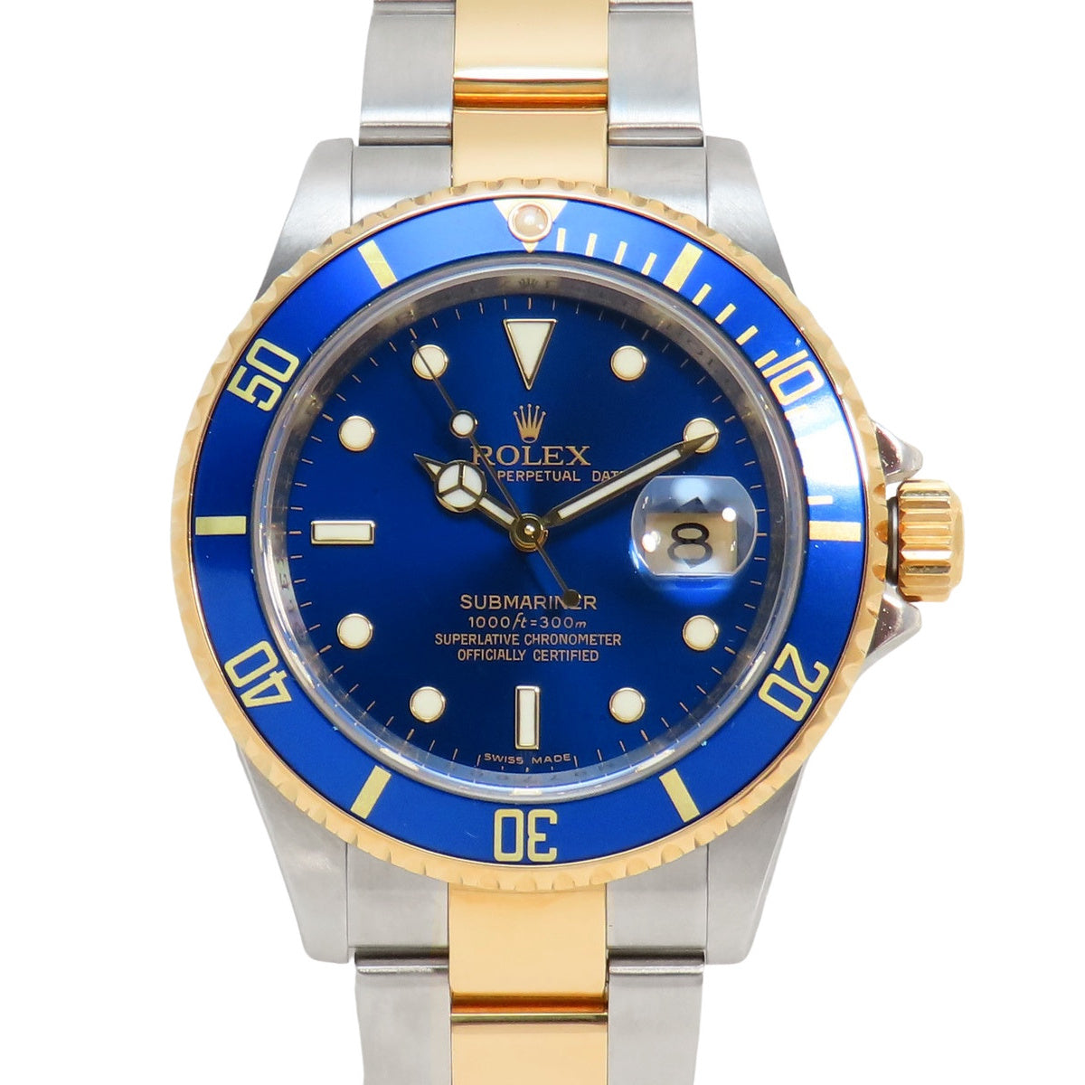 サブマリーナ 16613 YG/SS M番 ブルー 自動巻き メンズ
