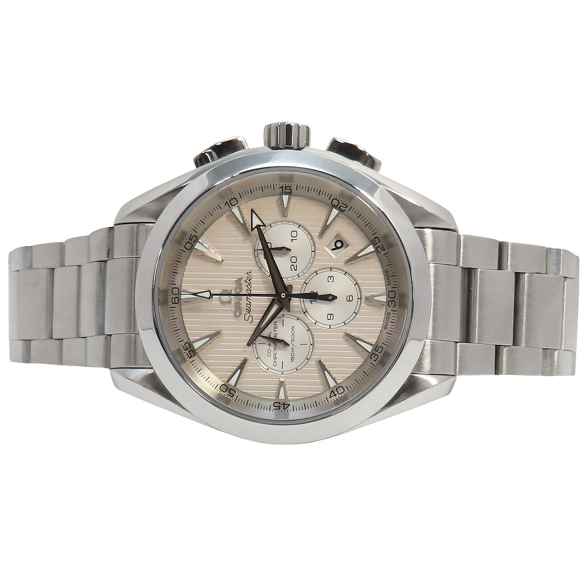 海马系列Aqua Terra计时腕表150米 231.10.44.50.09.001 不锈钢白色自动男士腕表