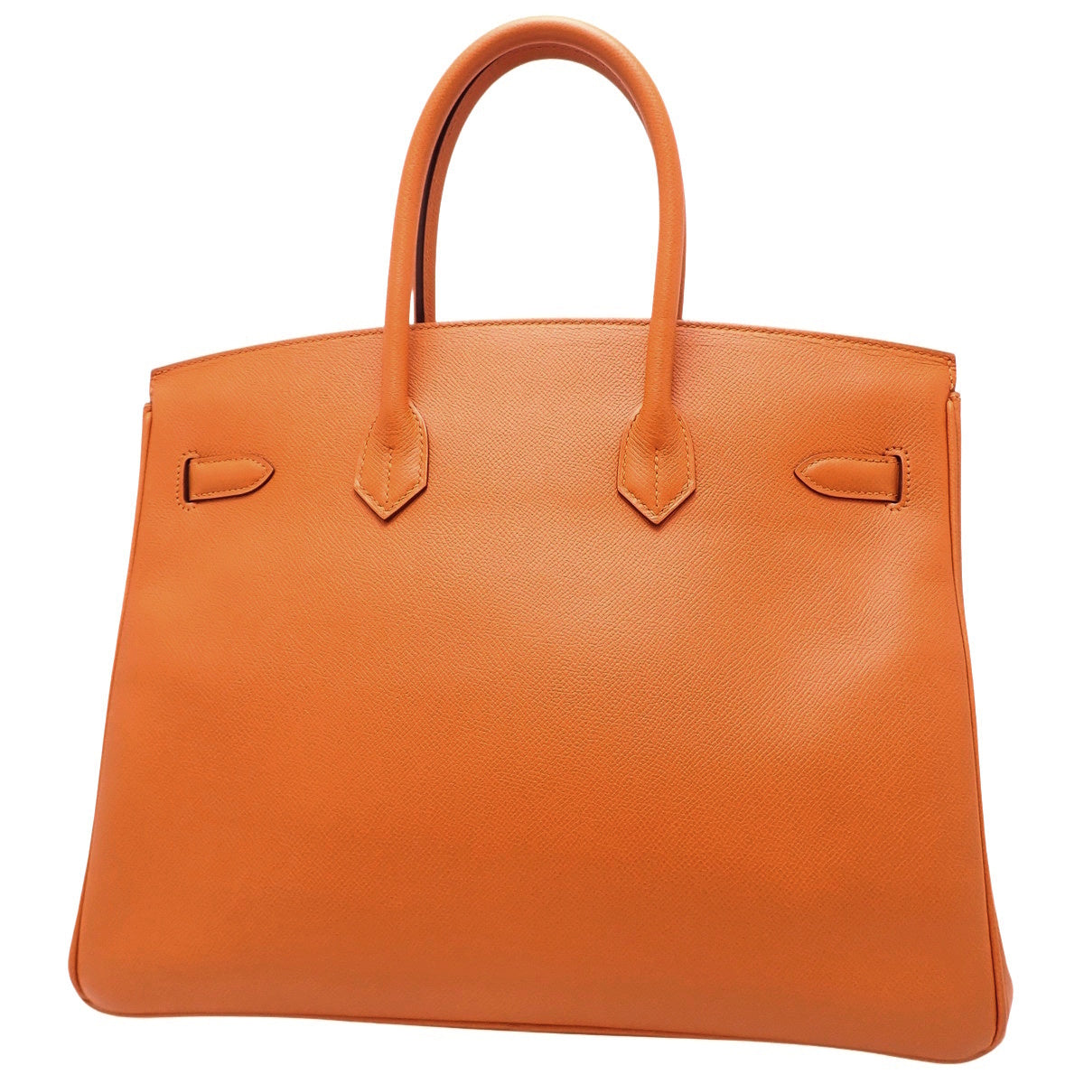 Birkin 35 爱普生橙色银色五金 Q 印章