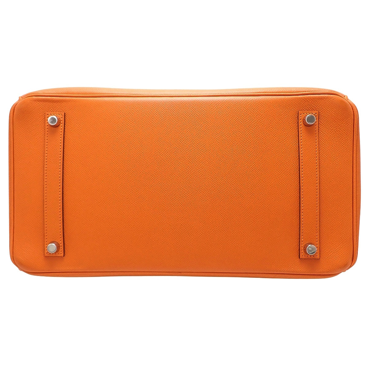 Birkin 35 爱普生橙色银色五金 Q 印章