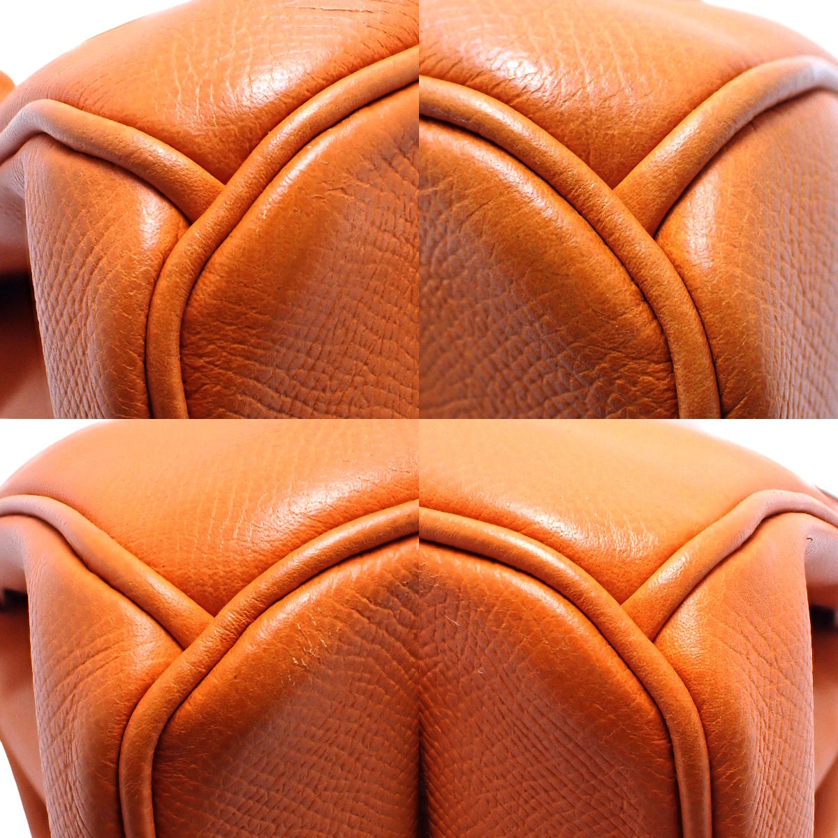 バーキン35 エプソン オレンジ シルバー金具 □Q刻印