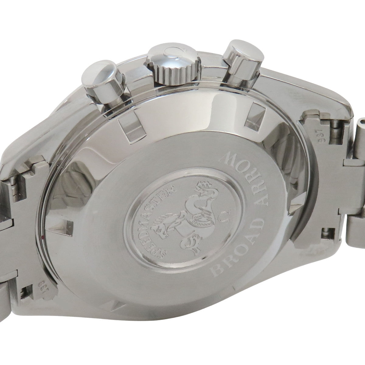 Speedmaster Broad Arrow Stainless Steel White Automatic Men's