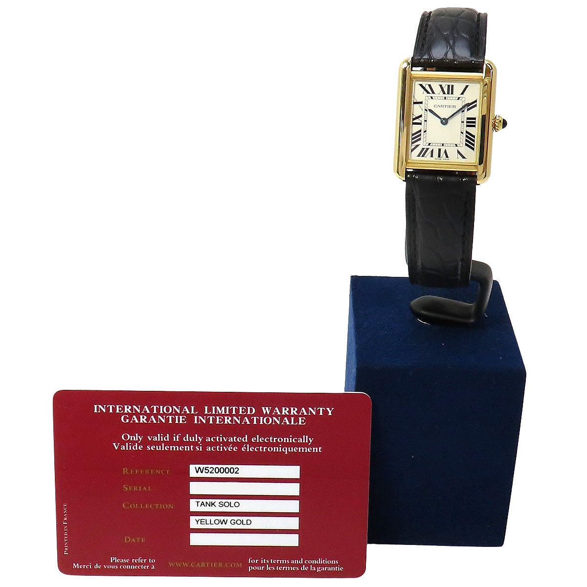 タンクソロ SM W5200002 YG/SS/革 シルバー クオーツ レディース