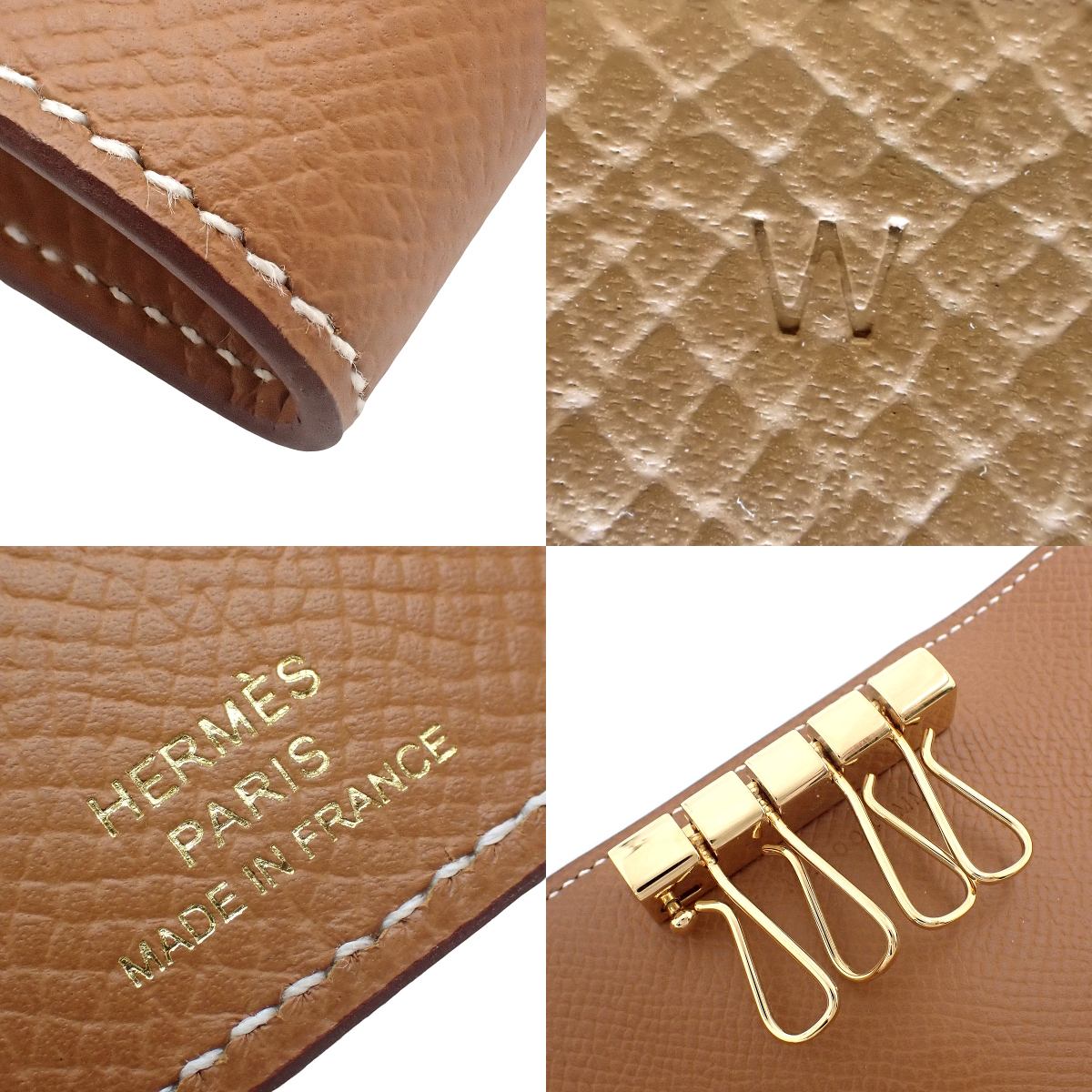Bearn key case, Veau Epsom, Gold, gold hardware, W stamp