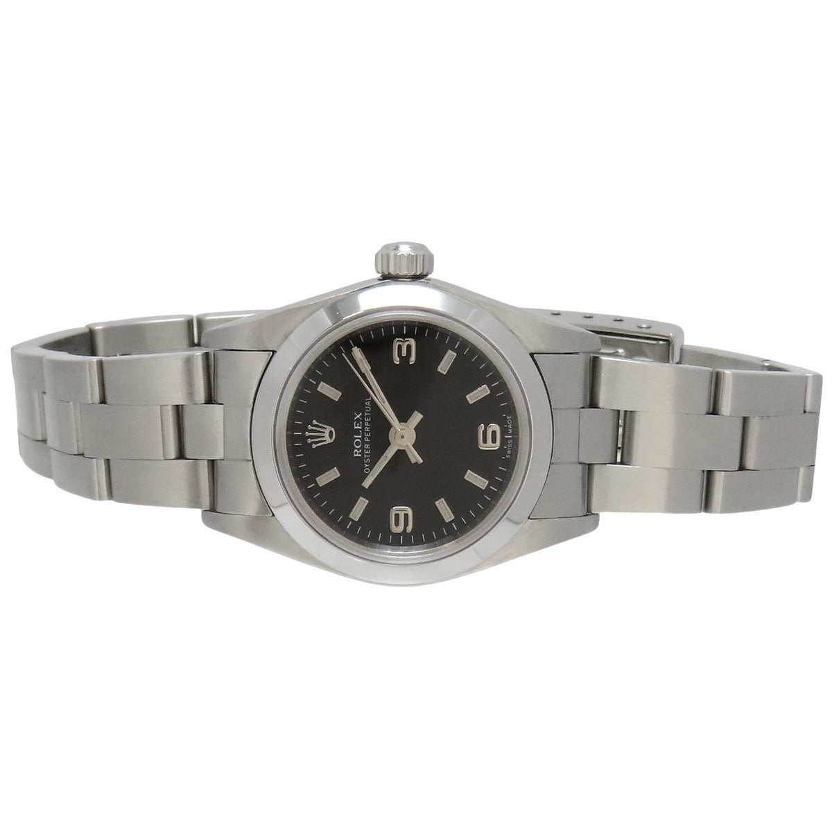 Oyster Perpetual 76080 SS A-series Black Automatic Women's