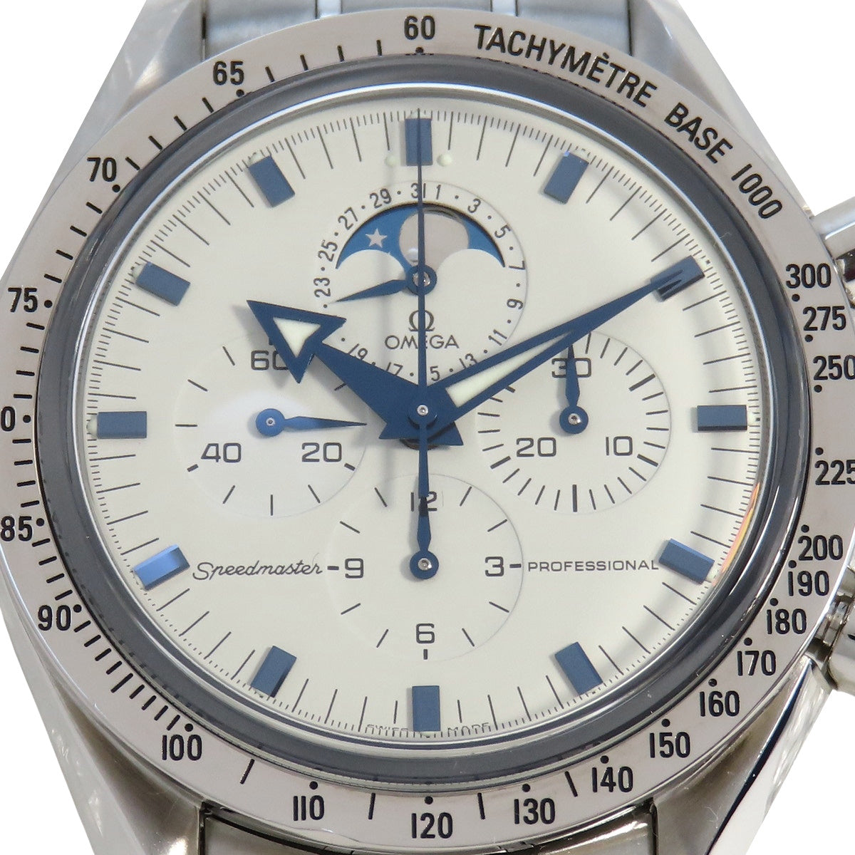 Speedmaster Moonphase 3575.20 White Manual Winding Men's
