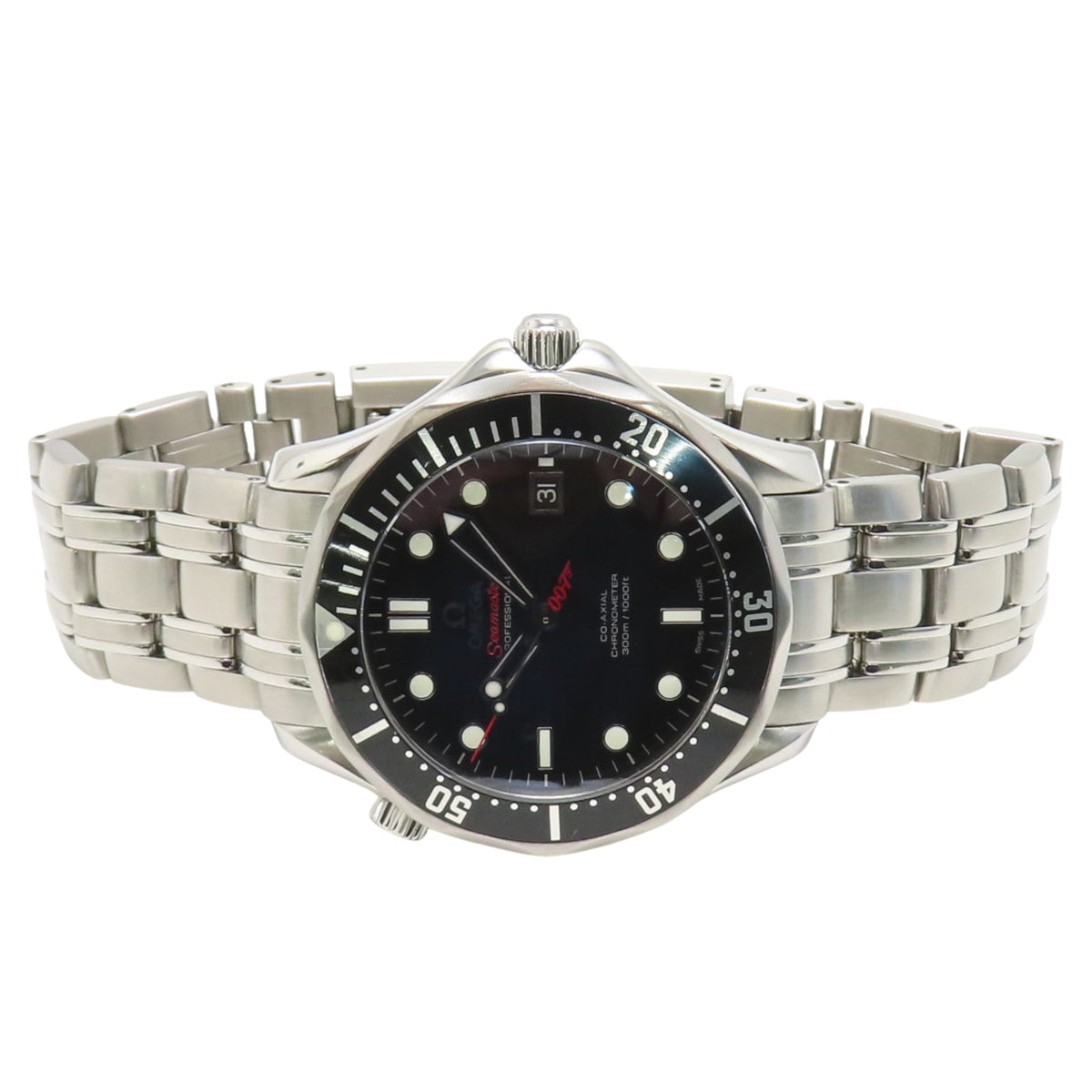 海马系列300米专业潜水表,同轴机芯,007詹姆斯·邦德限量版,全球限量10007枚,型号212.30.41.20.01.001,精钢黑色自动机械男士腕表