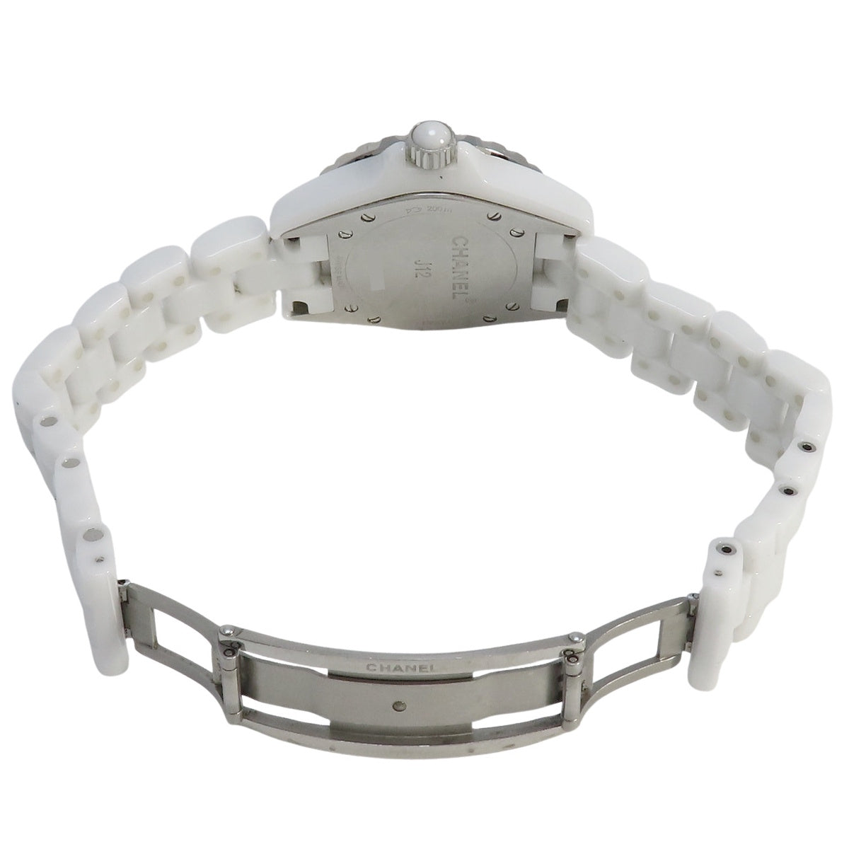 J12 H2422 CE ホワイトシェル文字盤 8Pダイヤモンド クオーツ レディース