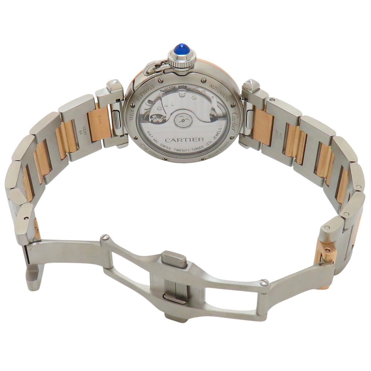 Pasha de Cartier 35 W2PA0008 PG/SS Silver Automatic Men's Watch