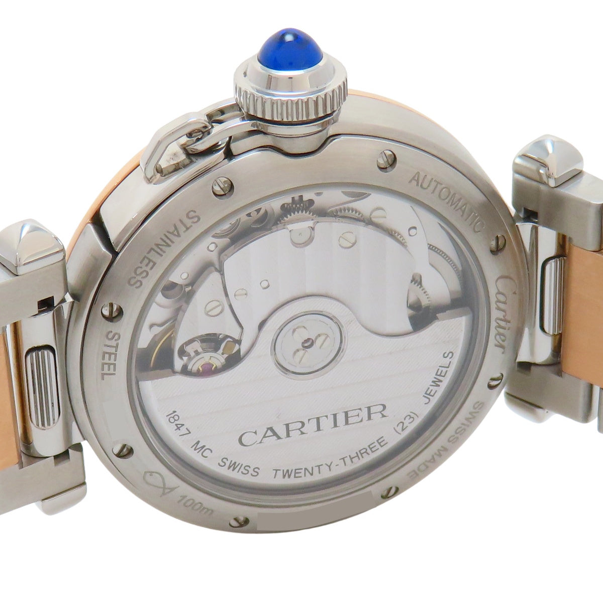 Pasha de Cartier 35 W2PA0008 PG/SS Silver Automatic Men's Watch