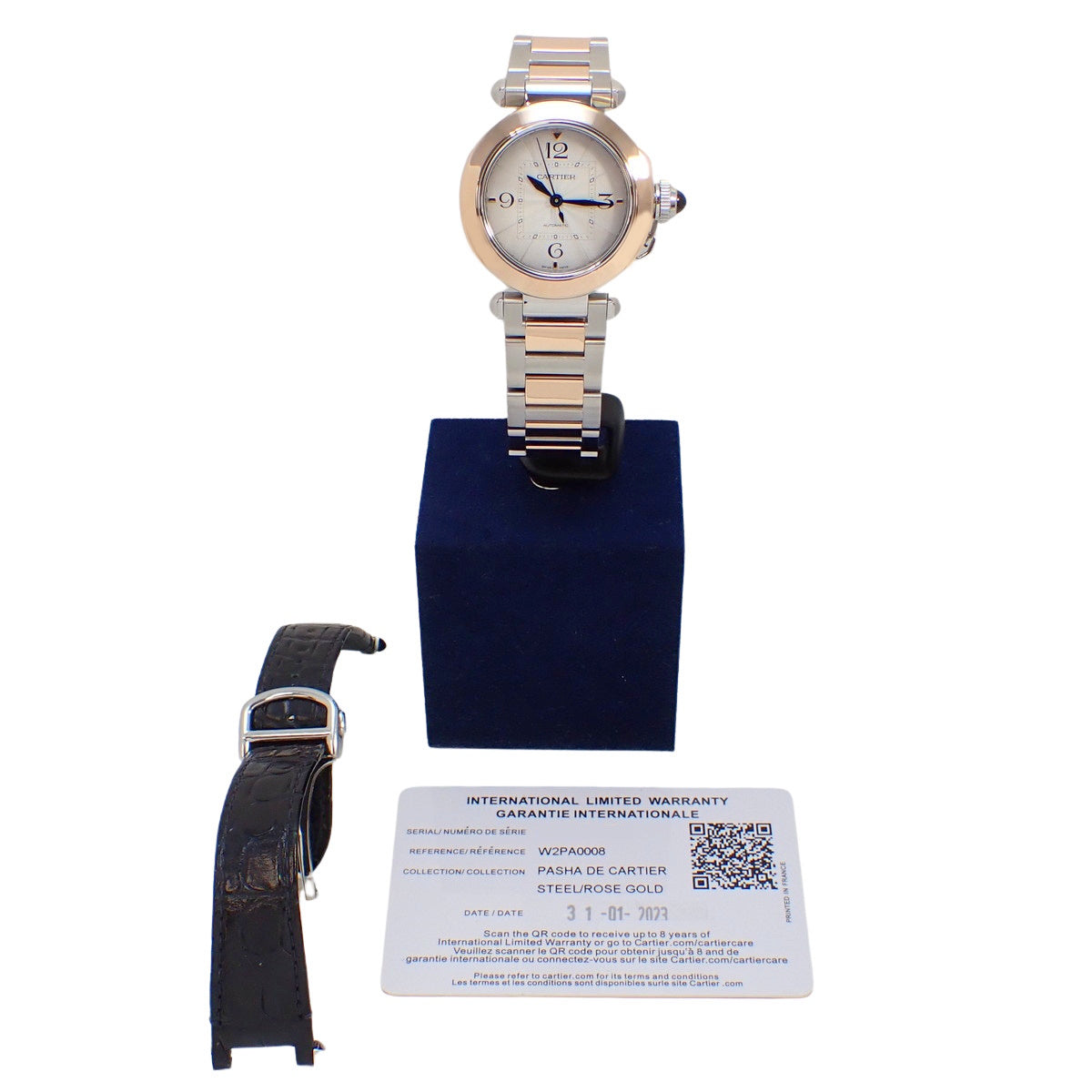Pasha de Cartier 35 W2PA0008 PG/SS Silver Automatic Men's Watch