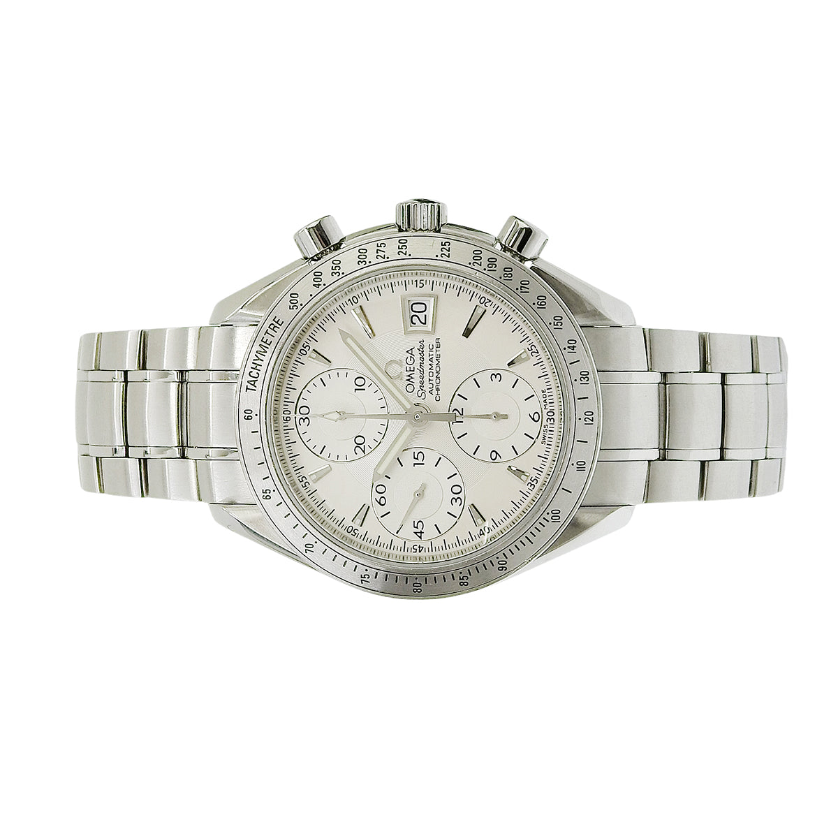 Speedmaster Date 3211.30 SS Silver Automatic Men's