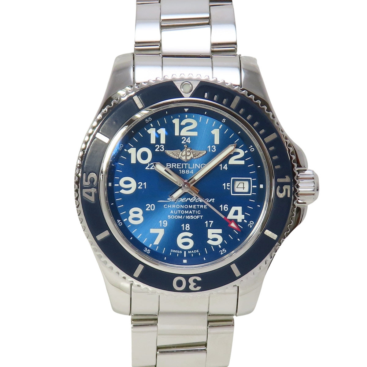 スーパーオーシャン2 42 A17365D1 SS ブルー 自動巻き メンズ